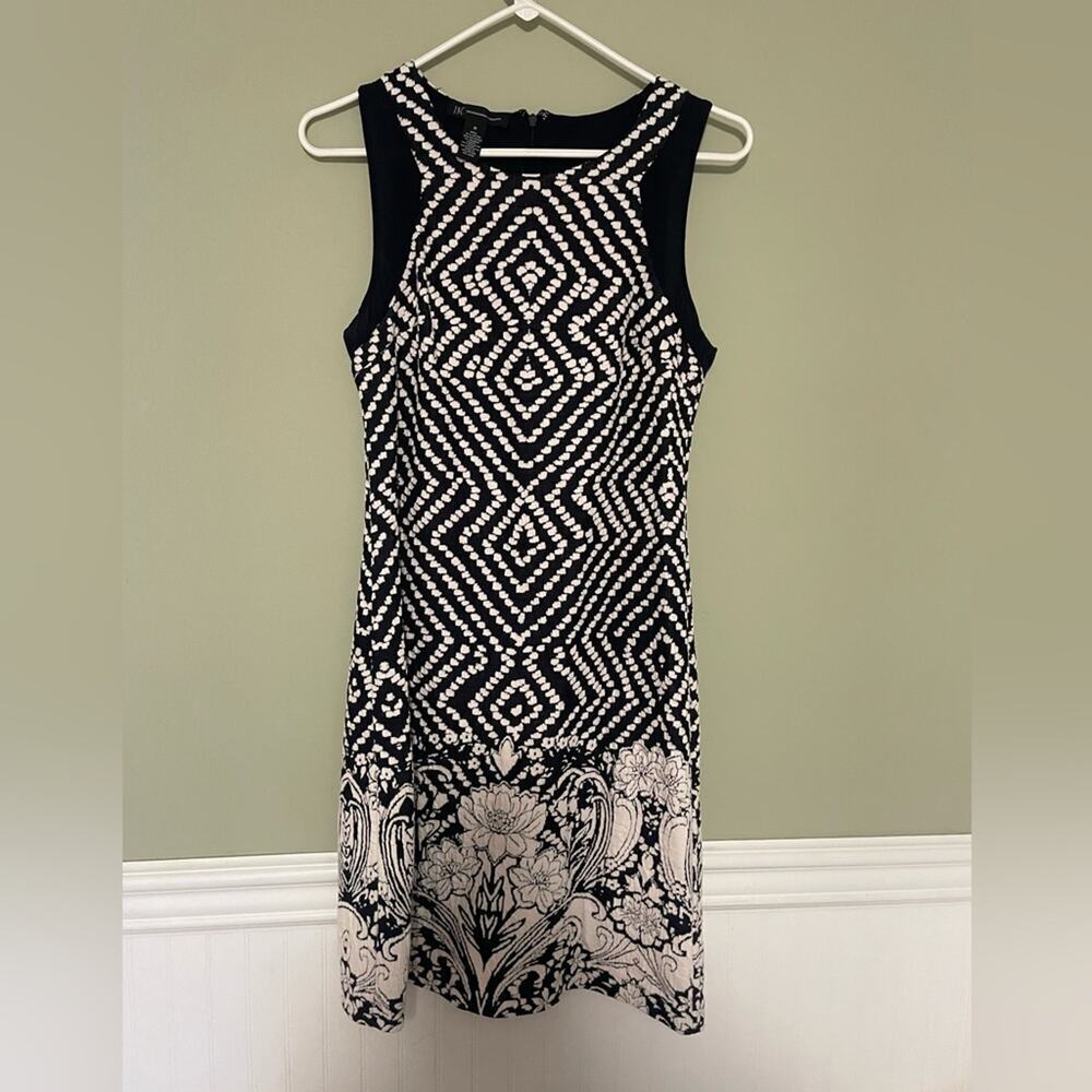 INC International Concepts Navy Blue Women’s pattern dress, size Medium